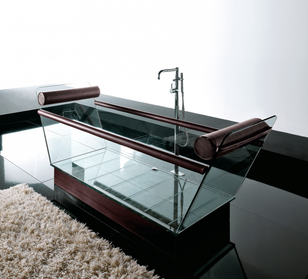 Vasca da bagno in vetro: alcuni esempi per box doccia. paraschizzi ...