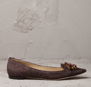 ballerina marrone in broccato mamme a spillo