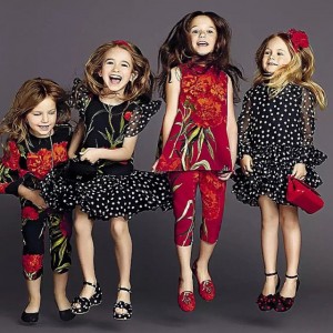 D&G J abiti bambine mamme a spillo