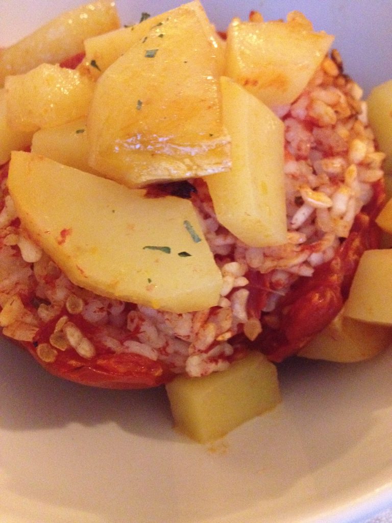 pomodori ripieni di riso-particolare