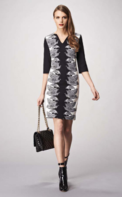 anna rachele collezione inverno 2015 abito aderente stampato mamme a spillo