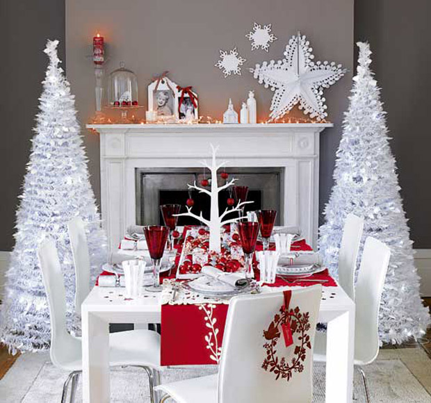 Natale 2015: bianco e rosso per l\'arredo natalizio in stile nordico Natale 2015: bianco e rosso per l\'arredo natalizio in stile nordico