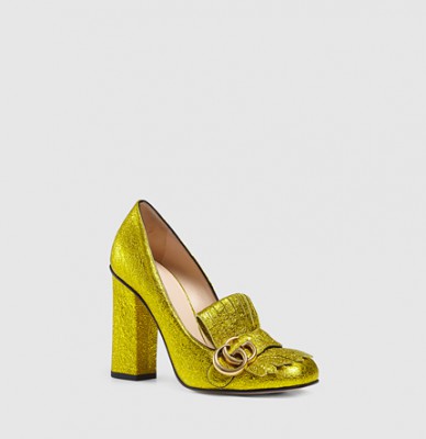 scarpe per le feste 2015 decollete gucci pelle metallizzata mamme a spillo