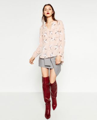 blusa stampata zara autunno 2016 mamme a spillo