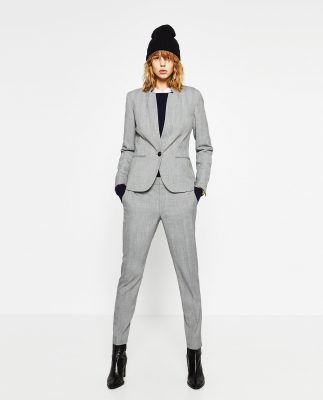 tailleur grigio zara autunno 2016 mamme a spillo