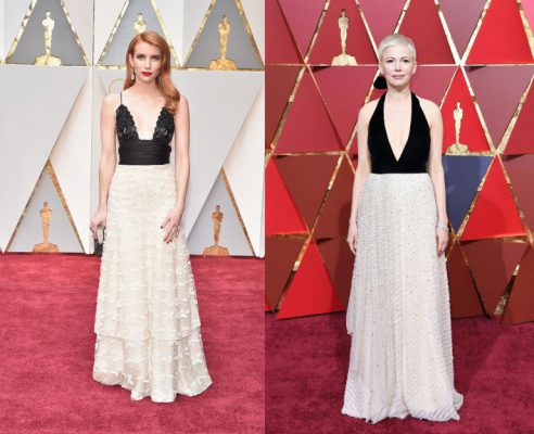 oscar 2017 abiti bianco e nero mamme a spillo