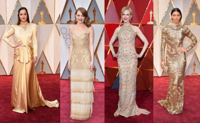 mamme a spillo notte degli oscar 2017 abiti oro