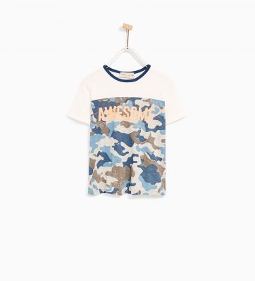 t shirt camouflage zara bimbo primavera 2017 mamme a spillo