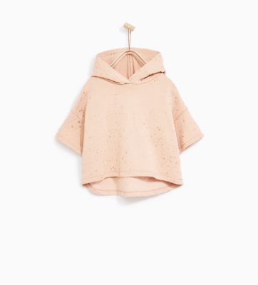 zara bimbo primavera 2017 mamme a spillo felpa con cappuccio