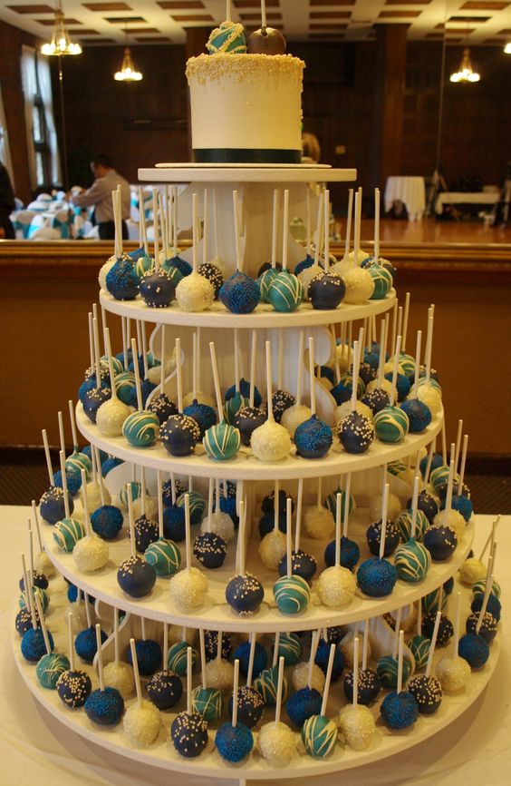 Peacock Wedding Cake Pop