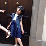 abito bianco blu il gufo mamme a spillo