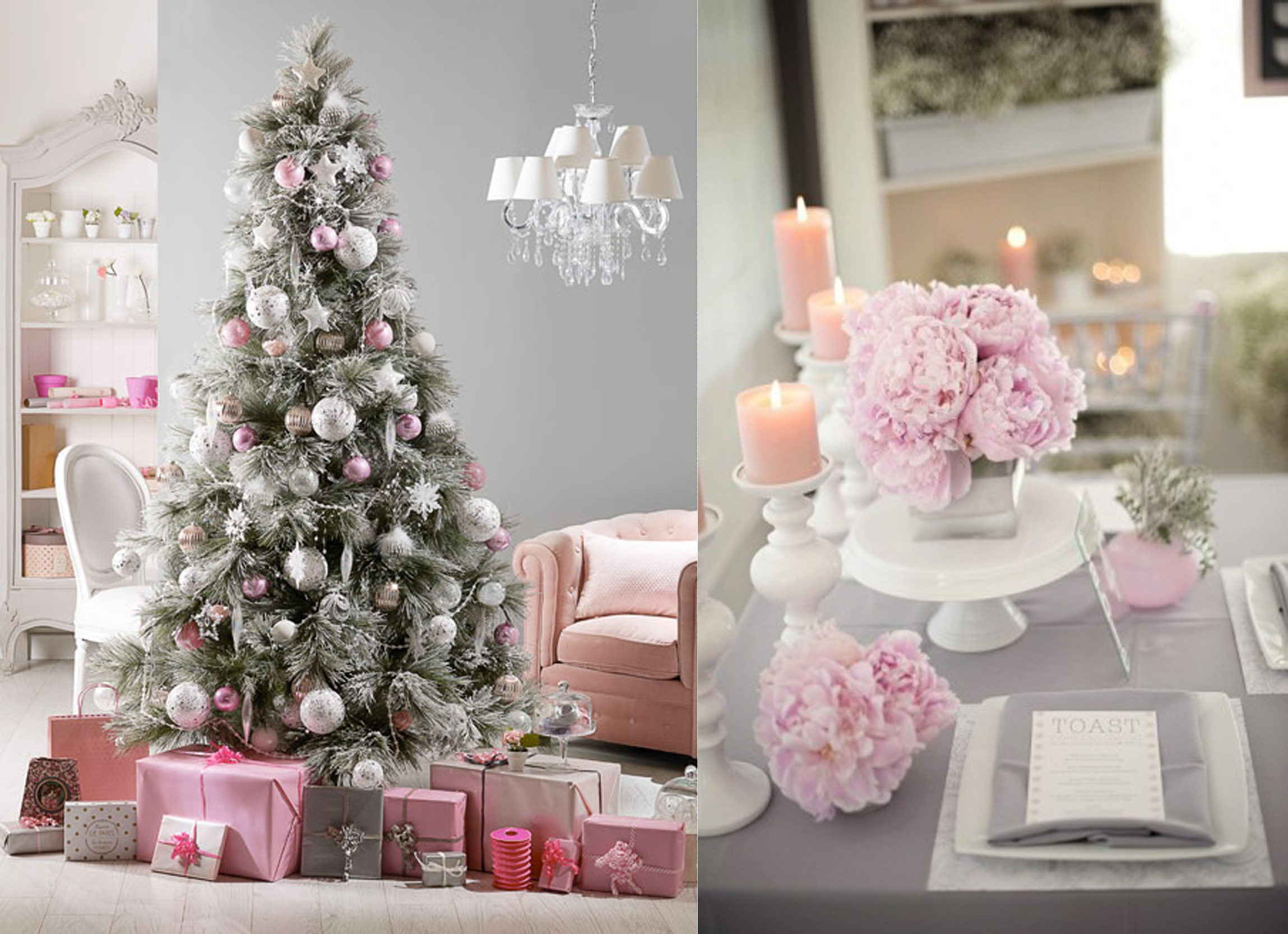 Decorazioni Natalizie Rosa.Decorazioni Pastello Per Un Natale Romantico