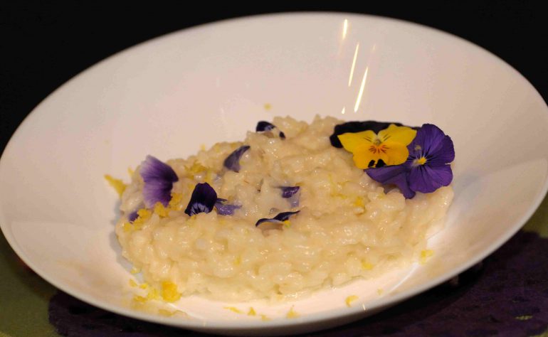 risotto alle viole