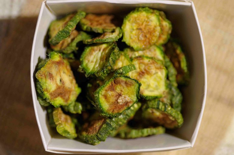 chips di zucchine al microonde